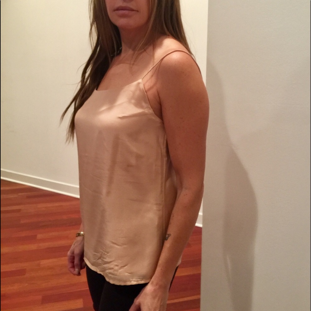 Silk Tank Nude Banana Republic